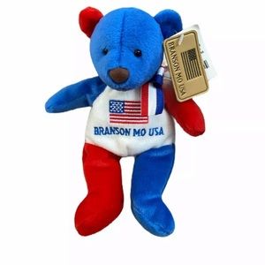 Blue, Red& White Branson Mo USA TY Beanie Baby.